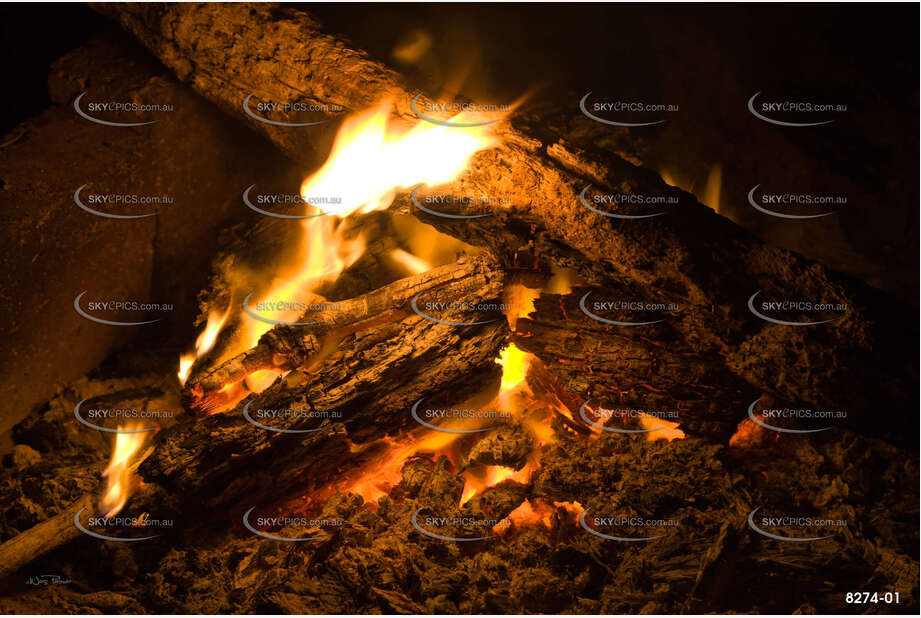 Camp Fire QLD Aerial Photography