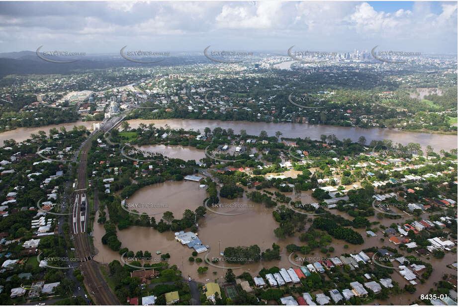 Aerial Photo Brisbane Flood QLD Aerial Photography