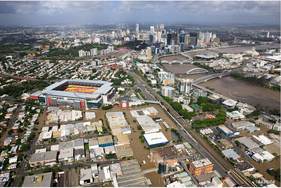 Aerial Photo Brisbane Flood QLD Aerial Photography