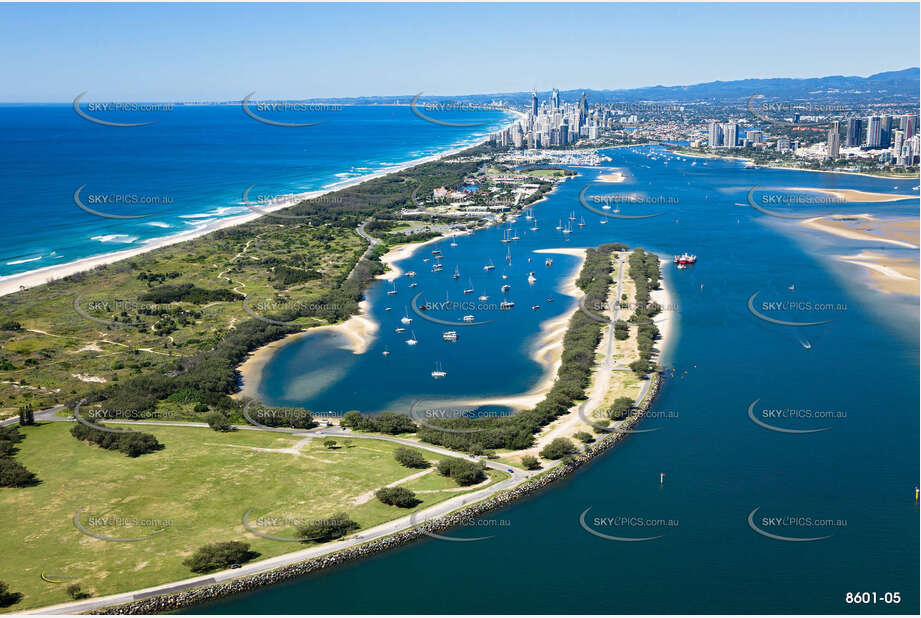 Wave Break Island Gold Coast Broadwater QLD Aerial Photography