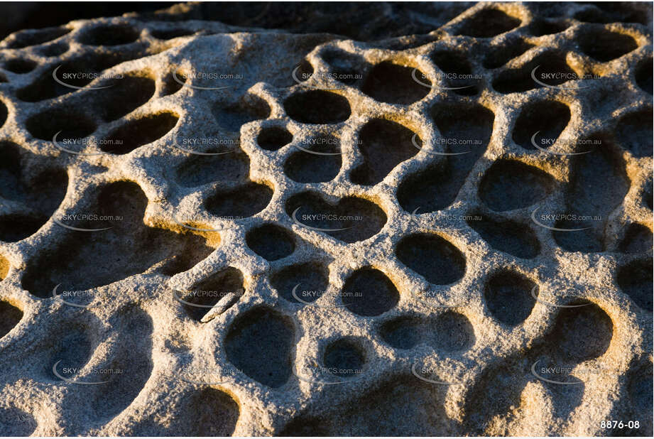 Eroded Rock at Yamba NSW Aerial Photography