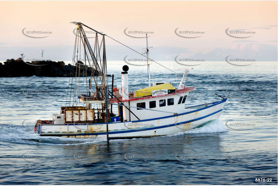 Prawn Trawler on the Clarence River NSW Aerial Photography