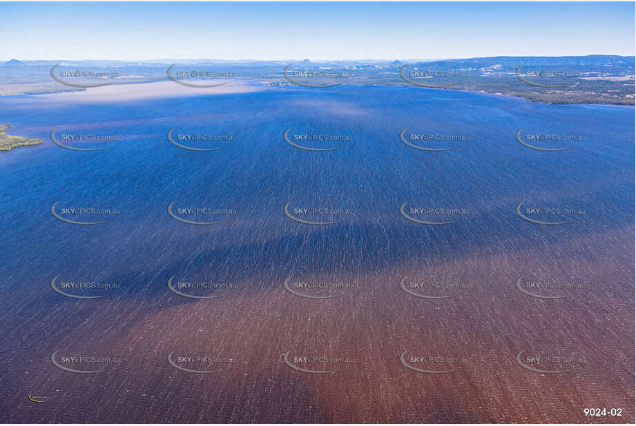 Wind Blown Water on Lake Cootharaba Aerial Photography