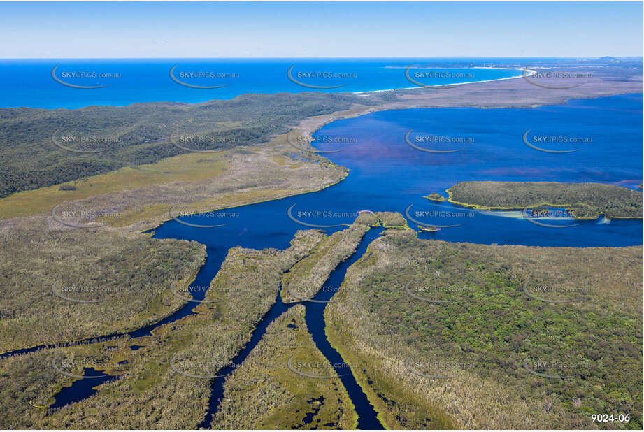 The entrance to Noosa River Everglades Aerial Photography