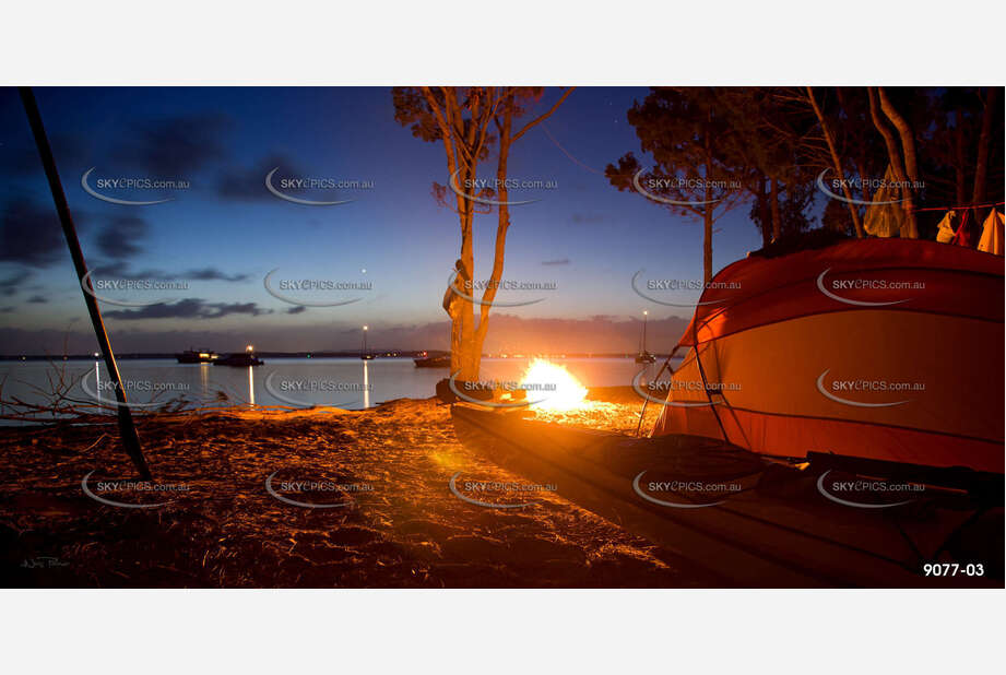 Camping at Blakeleys Beach Aerial Photography