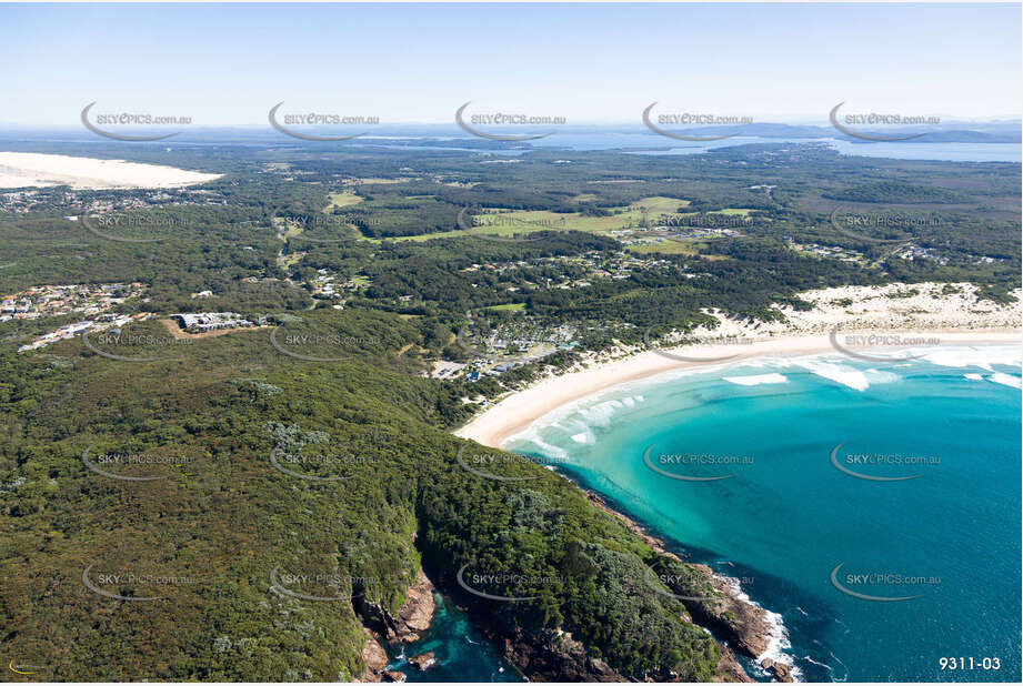 Aerial Photo One Mile Beach NSW Aerial Photography