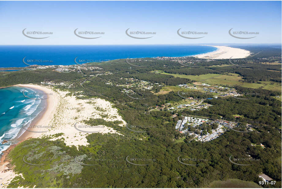 Aerial Photo One Mile Beach NSW Aerial Photography