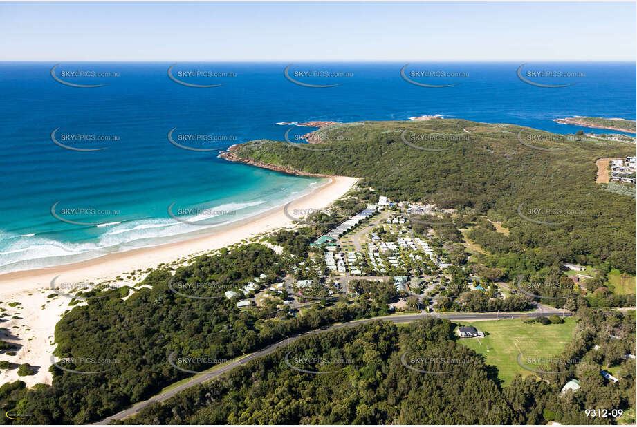 One Mile Beach Holiday Park NSW Aerial Photography