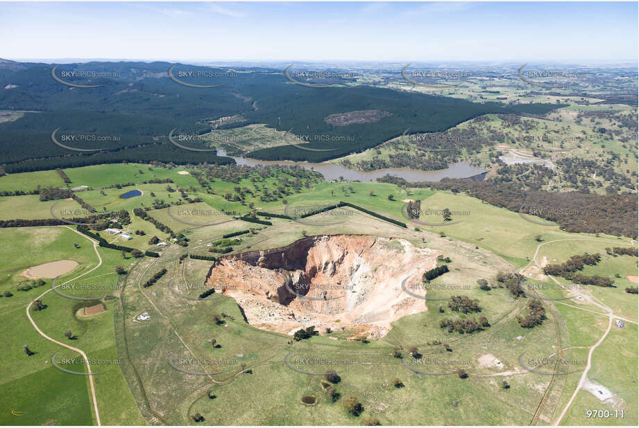Massive Sink Hole at the Cadia Valley Gold Mine NSW Aerial Photography