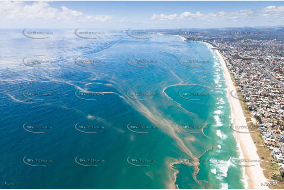 An Algal Bloom off Mermaid Beach Gold Coast QLD Aerial Photography