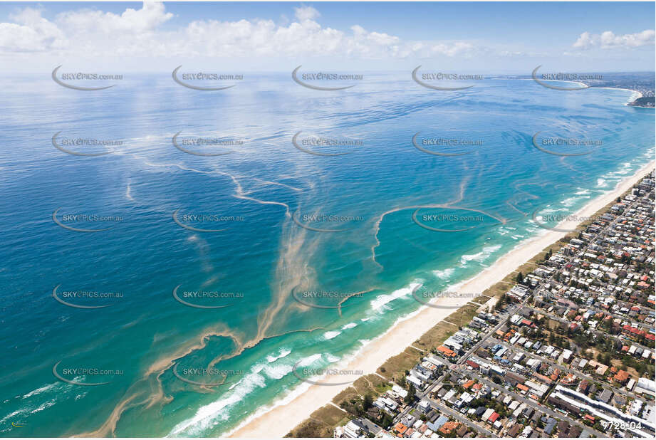 An Algal Bloom off Mermaid Beach Gold Coast QLD Aerial Photography