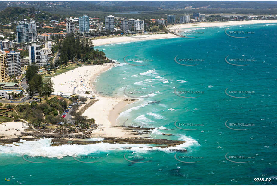 Aerial Photo Rainbow Bay Coolangatta QLD Aerial Photography